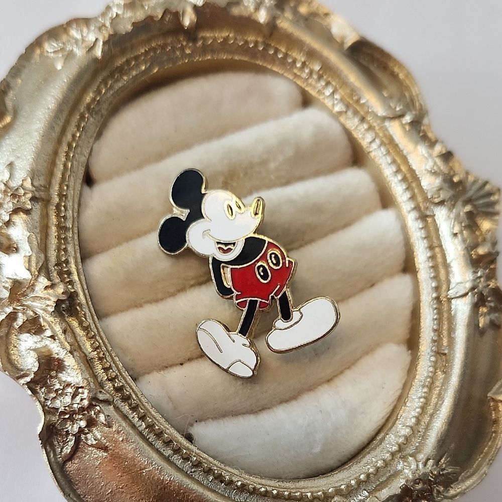 Vintage Disney Productions Enamel Mickey Mouse Pin, 1960s Version